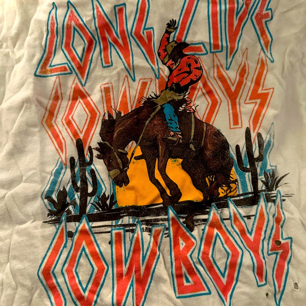 Western graphic tee long live cowboys size large